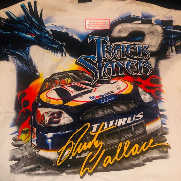 NEW Vintage RUSTY WALLACE NASCAR Print T Shirt XL